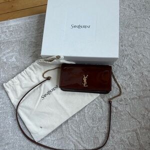 Saint Laurent Cassandre Phone Holder on Chain